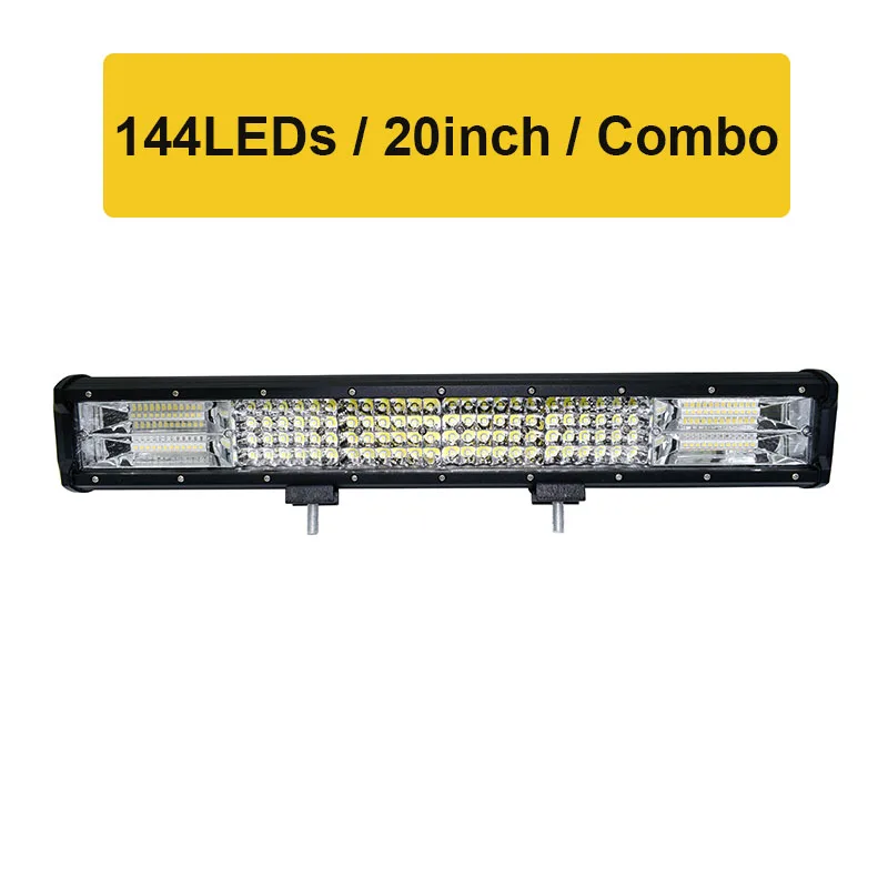 20inch combo 10D Quad строк, размер: 4-36 дюймов светодиодный бар светодиодный светильник бар для автомобиля Трактор Лодка OffRoad бездорожье 4WD 4x4 грузовик внедорожник ATV дальнего света 12V 24V - Цвет: 20inch combo