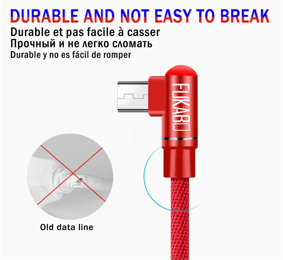 3,0 Micro USB быстрый заряд кабеля USB кабель для передачи данных для samsung iPhone huawei type C USB кабель для xiaomi redmi USB кабель для зарядки