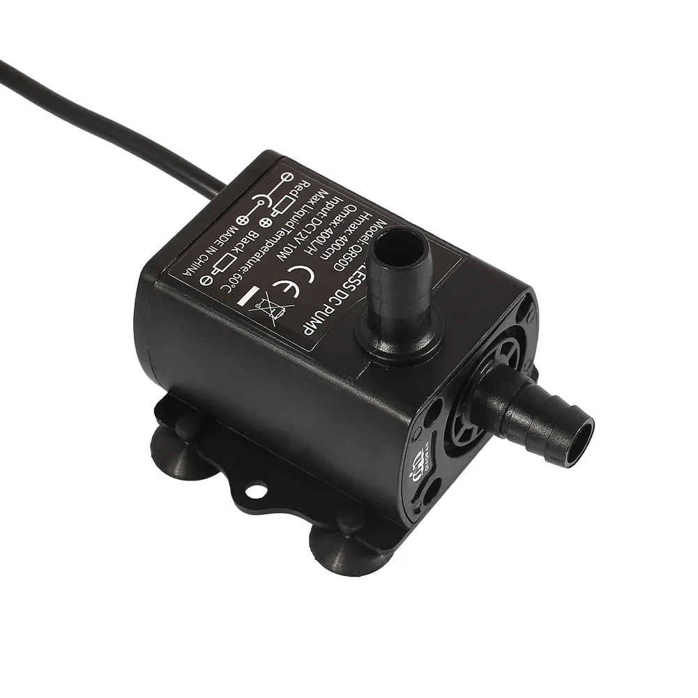 Водяной насос 400л/ч фонтан 10 Вт пластик Hmax 400 см DIY высокая версия 5 5*2 1 мм DC Штепсель