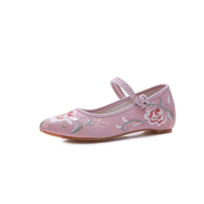 Women Spring Flats Cotton Fabric Butterfly Flowers Embroidery Shoes Woman Ladies Shallow Pointed Toe Dance Ballet Flat | Обувь