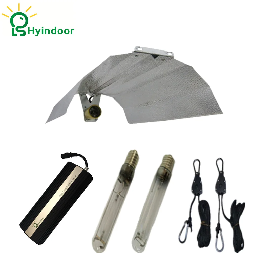 Растущий свет сад 600 Вт ГЭС MH Лампы для роста растений комплект с цифровой