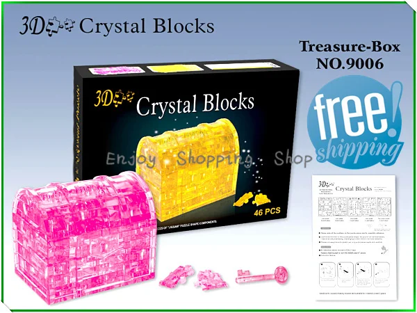 Горячие Смешные сокровища грудь DIY головоломки 3d Кристалл Головоломка brinquedos