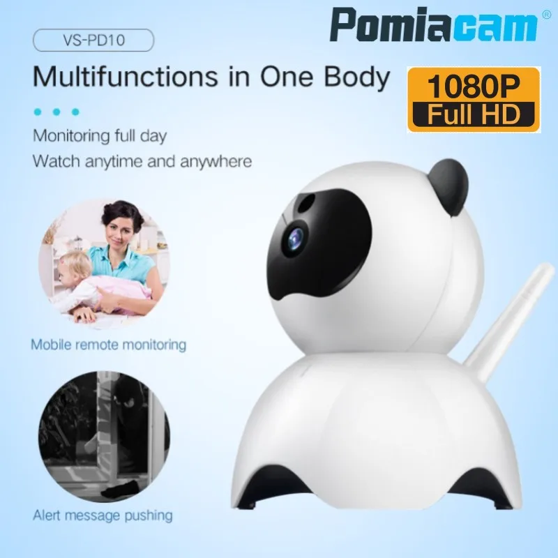Panda Shape PTZ сетевая камера PD10 HD 1080P Домашняя безопасность Wifi ip детский монитор с