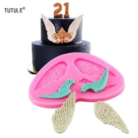 gadgets angel wings liquid silicone inverted sugar mold dry peisi baking tool baking sugar cake mold chocolate biscuits
