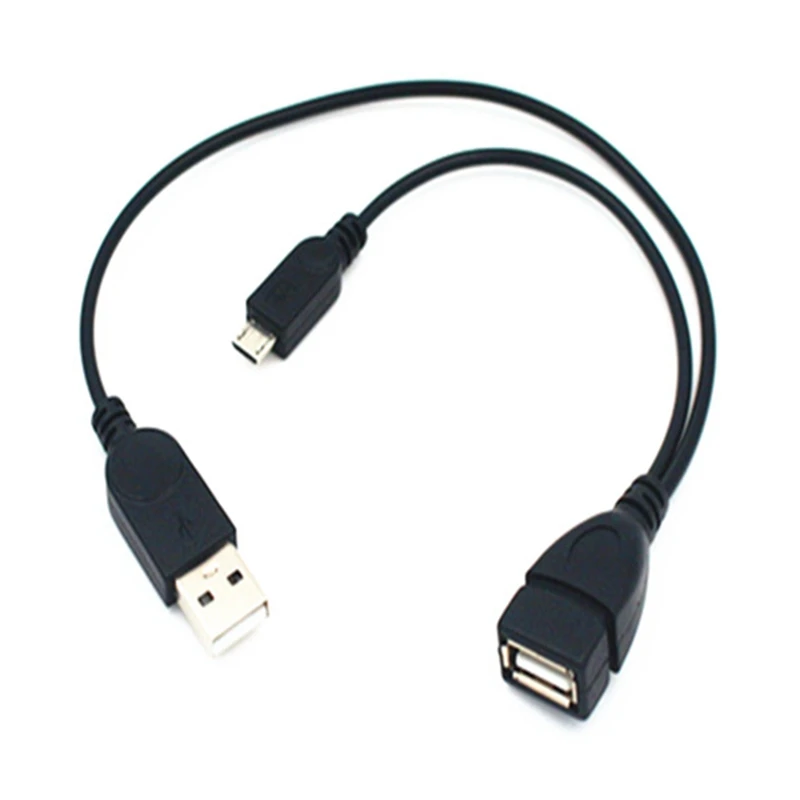 Micro USB 2 0 5 контактный кабель хоста OTG адаптер с Мощность для сотового телефона Tablet