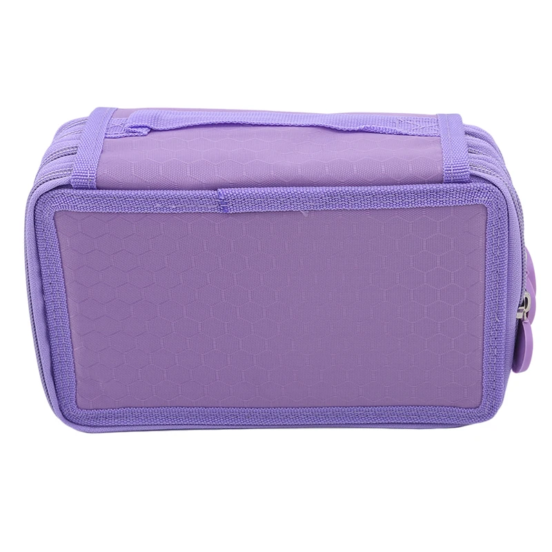 purple Сумка для рисования, многофункциональный пенал, органайзер, пенал, Чехол Сумочка для ручек, стационарная коробка на молнии для школы - Цвет: purple