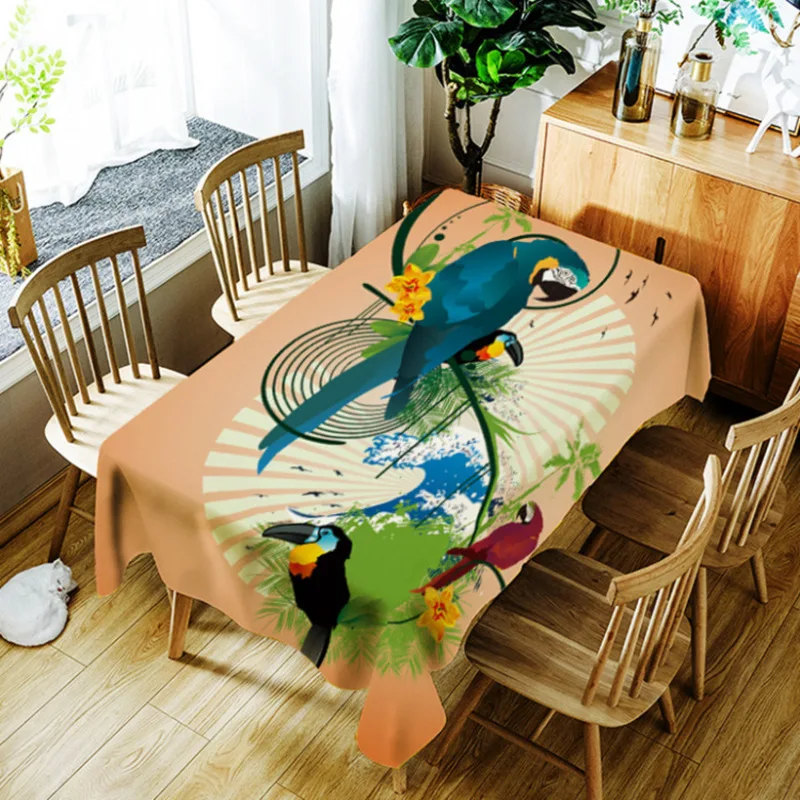 Столовое Покрытие Little Bird Водонепроницаемое Противоофурфорное Прямоугольное Тапете Покрывало на Кухню для Обеденного Стола