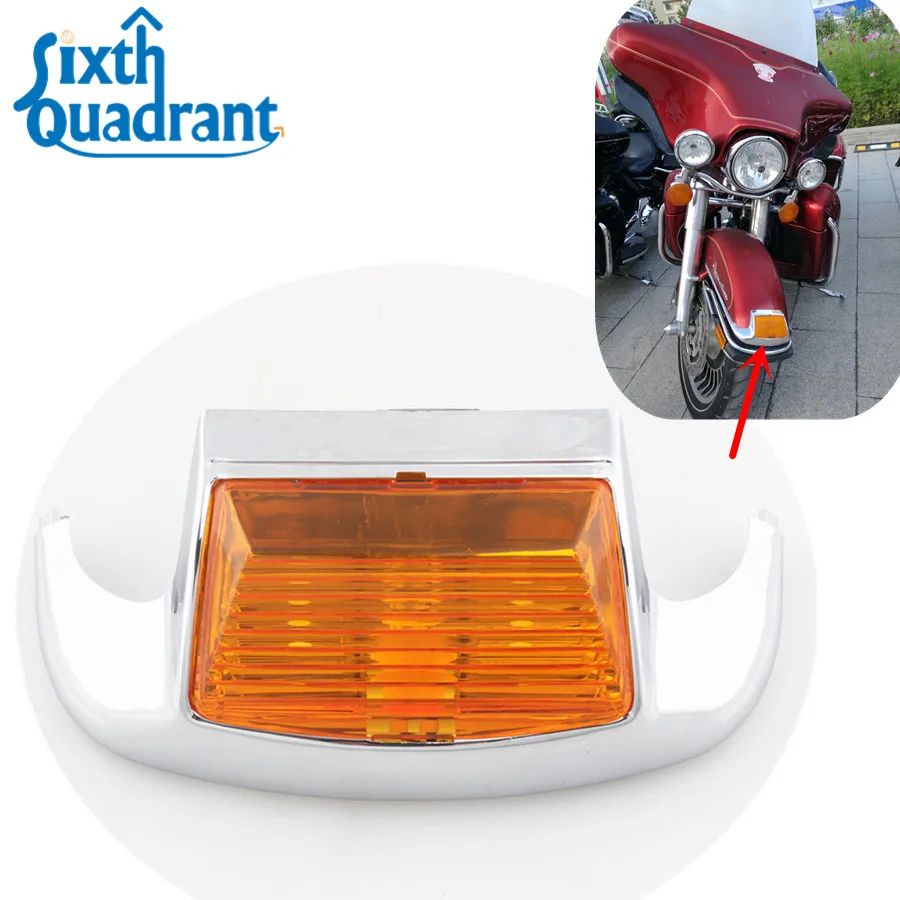 

Motorcycle Decorative Accessories Amber Front Fender Tip Cover LED Light For Harley-Davidson Glide FLHTCU FLSTC HLHT FLHR FLHRC