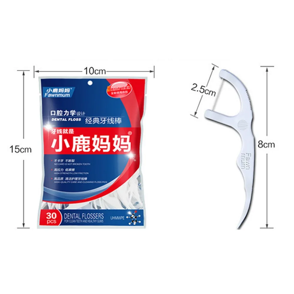 30 шт. зубная нить чистка пространства между зубами палочка пластиковая