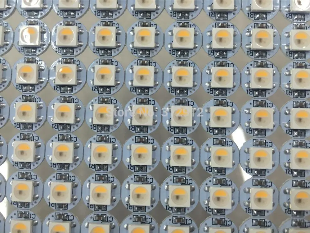 Адресуемые SK6812 RGBW (холодный белый) led с алюминиевой базой DC5V вход 5050 SMD IC