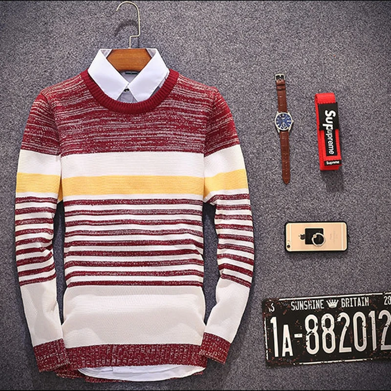 2017 Новый осенне-зимний мужской свитер с круглым воротником модный тонкий ZL845 |