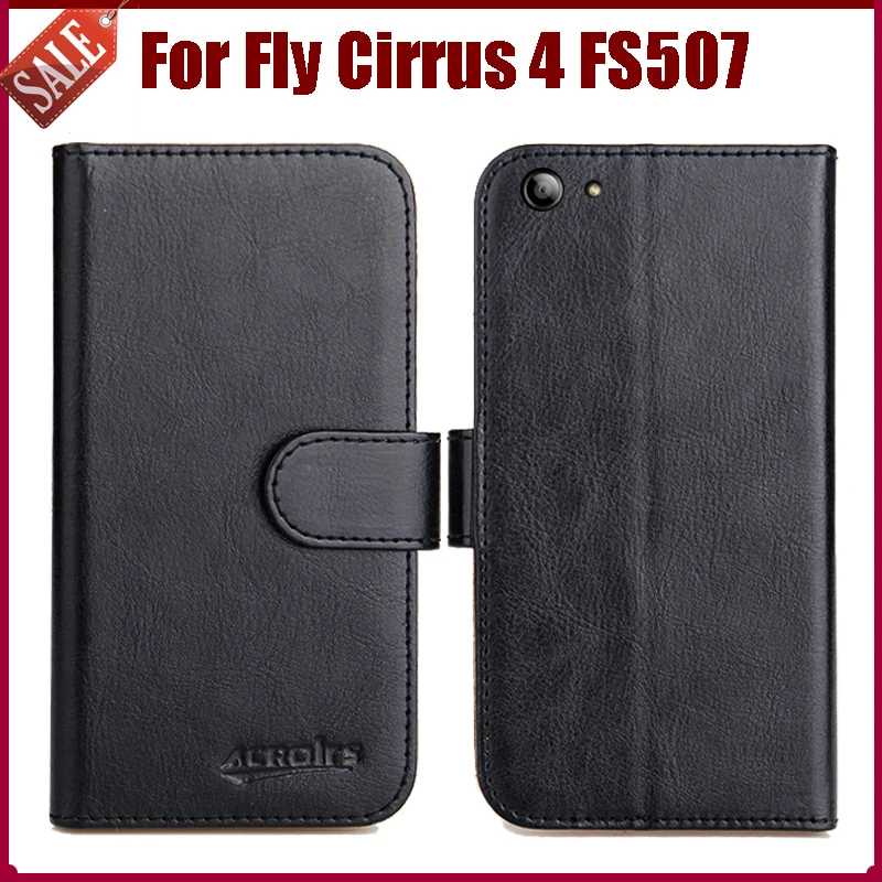 

Чехол Fly Cirrus 4 FS507, высококачественный модный кожаный чехол-книжка с подставкой для Телефона Fly Cirrus 4 FS507