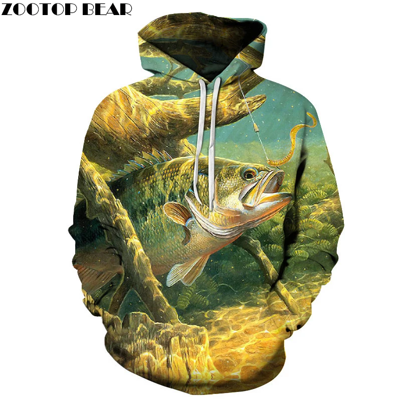 

Anime Hoodies fish 3D print Hoodies Men Sweatshirts Male Pullover 2018 Hot Sale Tracksuits Brand Drop Ship ZOOTOP BEAR Brand
