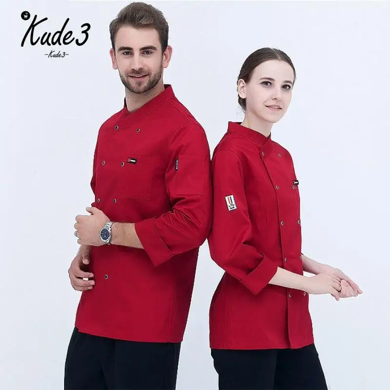 Черный с длинным рукавом мастер Кук спецодеждой Ресторан отеля барбекю Кухня
