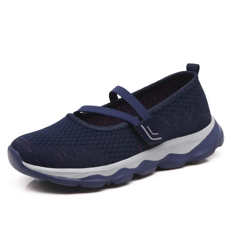 29 Dark Blue Женская обувь на плоской подошве; Летние сетчатые кроссовки; дышащая повседневная обувь; женские лоферы; женские мягкие Прогулочные кроссовки; водонепроницаемые мокасины; zapatos mujer - Цвет: 29 Dark Blue