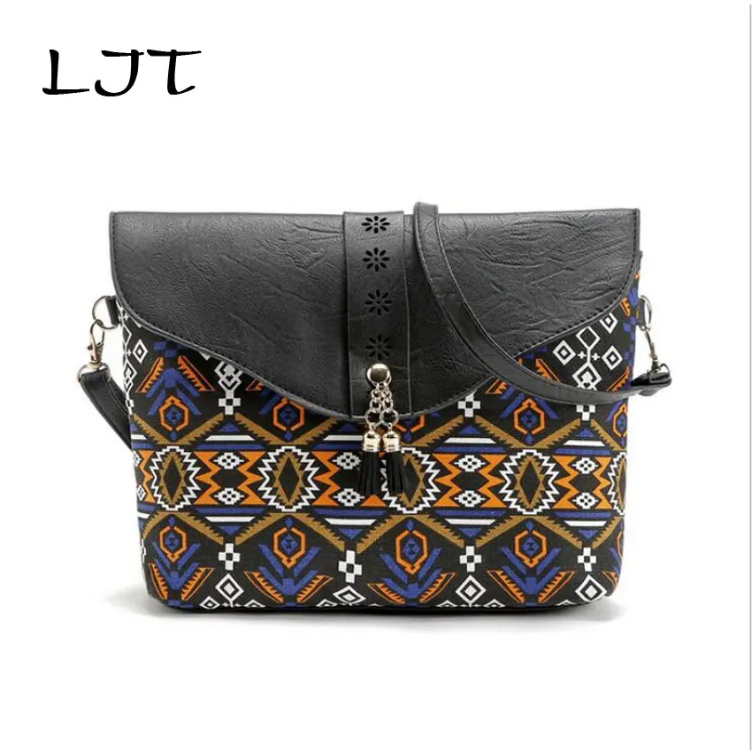 LJT 2019 женская сумка с принтом Милая дамская через плечо геометрическим узором