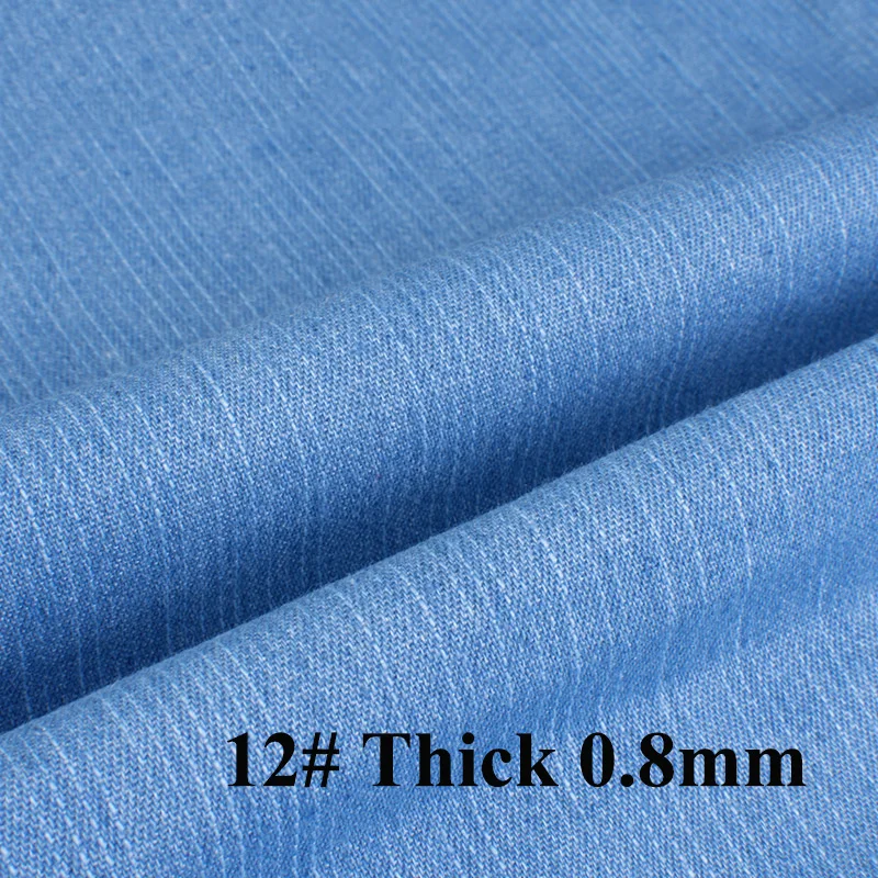 12-0.8mm Meetee, 50*150 см, Потертая джинсовая ткань, хлопок, тонкая/плотная ткань для штанов, рубашек, одежды, фартук, ручная работа, летняя одежда FA206 - Цвет: 12-0.8mm