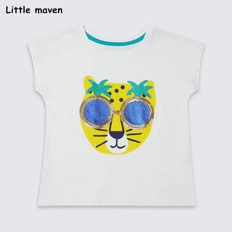 Детская одежда Little maven летняя хлопковая футболка с коротким рукавом и принтом
