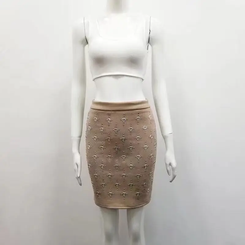 Summer Fashion Sexy Tank 2 Piece Bandage Dress 2018 Knitted Elastic Bodycon Party | Женская одежда