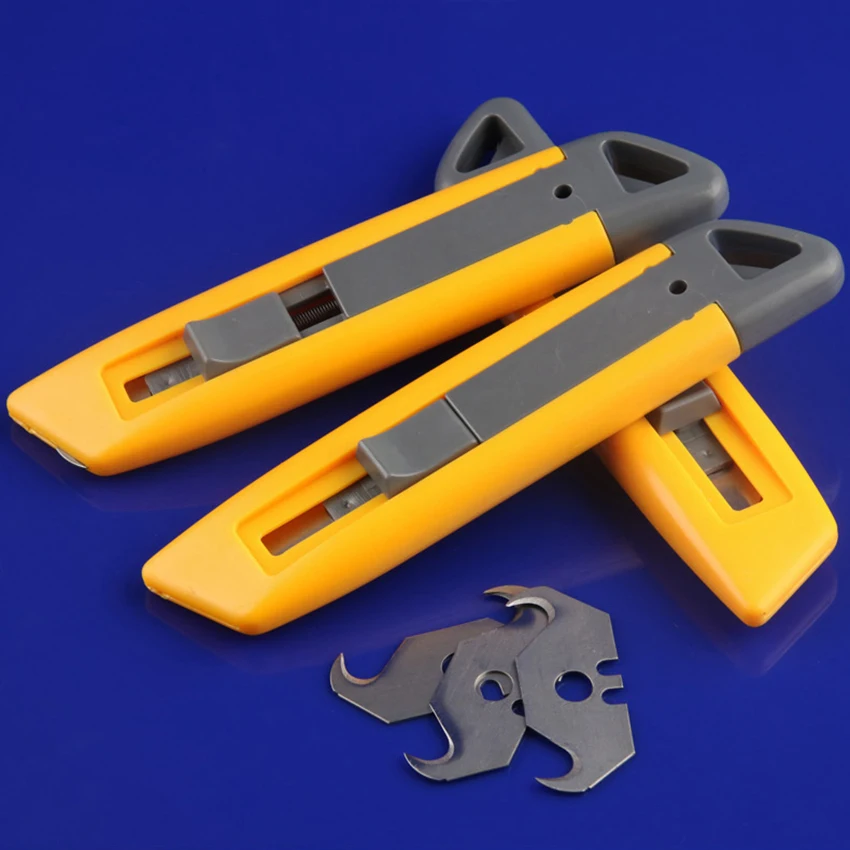 

1 PC Box Cutter Carpet Cutter with Carbon Steel Hook Blade x1, Retractable Snap Off Utility Knife Hooked Carpet Cutting Knife