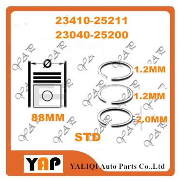 Новый Поршень двигателя для FITKIA Sportage Sonata NF X35 G4KE STD 2.4L 16V L4 23410 25211 2008 2013|engine piston|piston