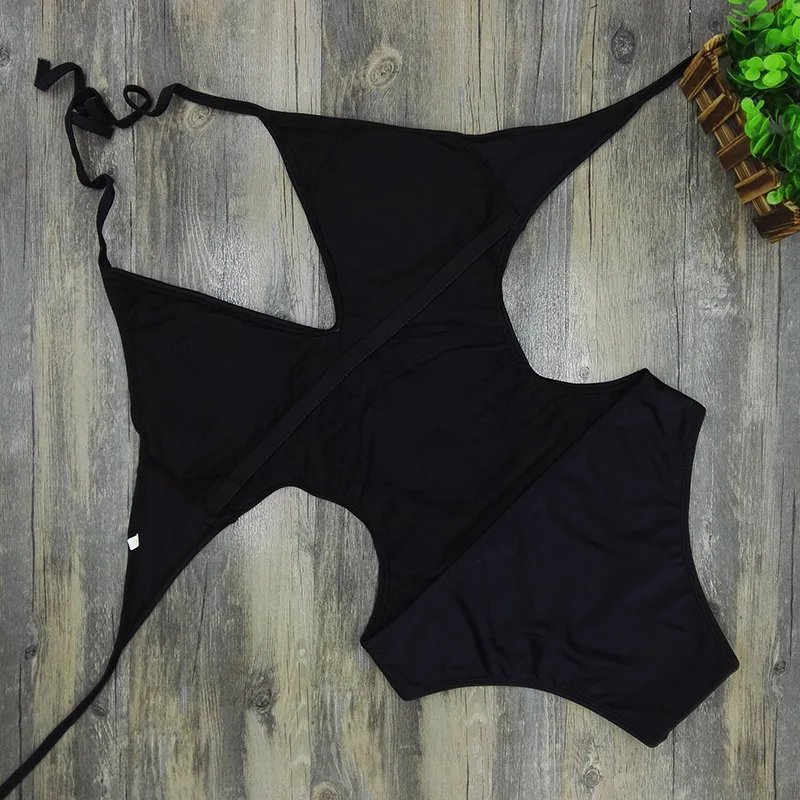 Новинка 2017 слитный купальник женский с высоким вырезом монокини вышивкой летний