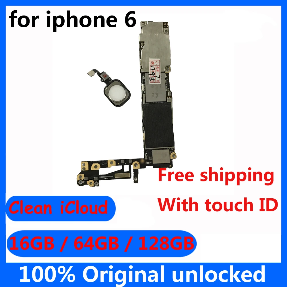 Материнская плата Clean icloud для iphone 6 с системой IOS 16 Гб 64 128 ГБ оригинальная