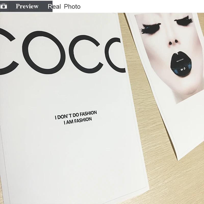Современный настенный плакат Vogue COCO с изображением черных губ и сексуальной