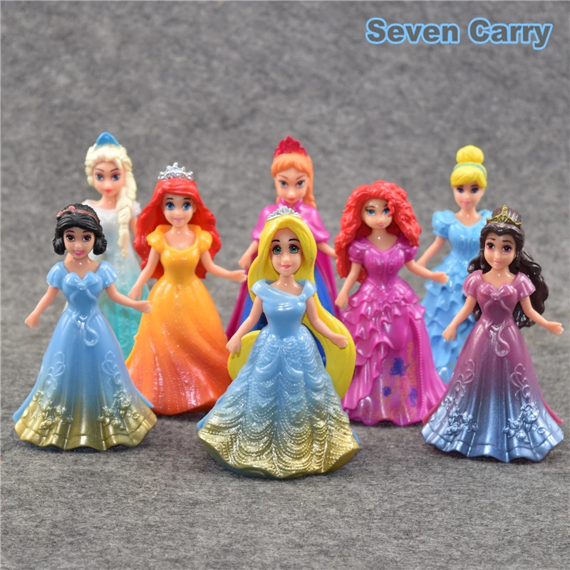 Эльза Анна Принцесса Ариэль Белоснежка Aurora Belle Золушка ПВХ фигурку дать девушка