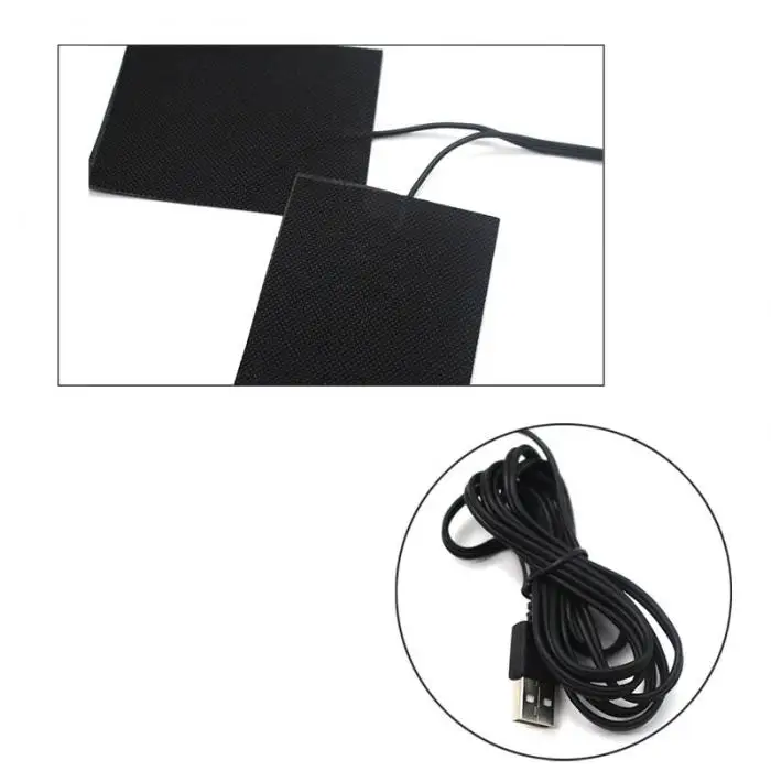 1/2/3/5 штук в наборе USB Carbon Fiber Электрический Ткань Нагреватель Колодки Подогрев теплый жилет теплая MF999