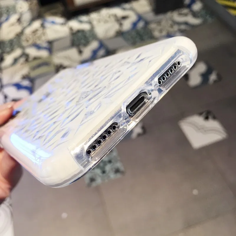 Яркие блестящие геометрические армированные чехлы для телефонов iPhone X XR XS Max