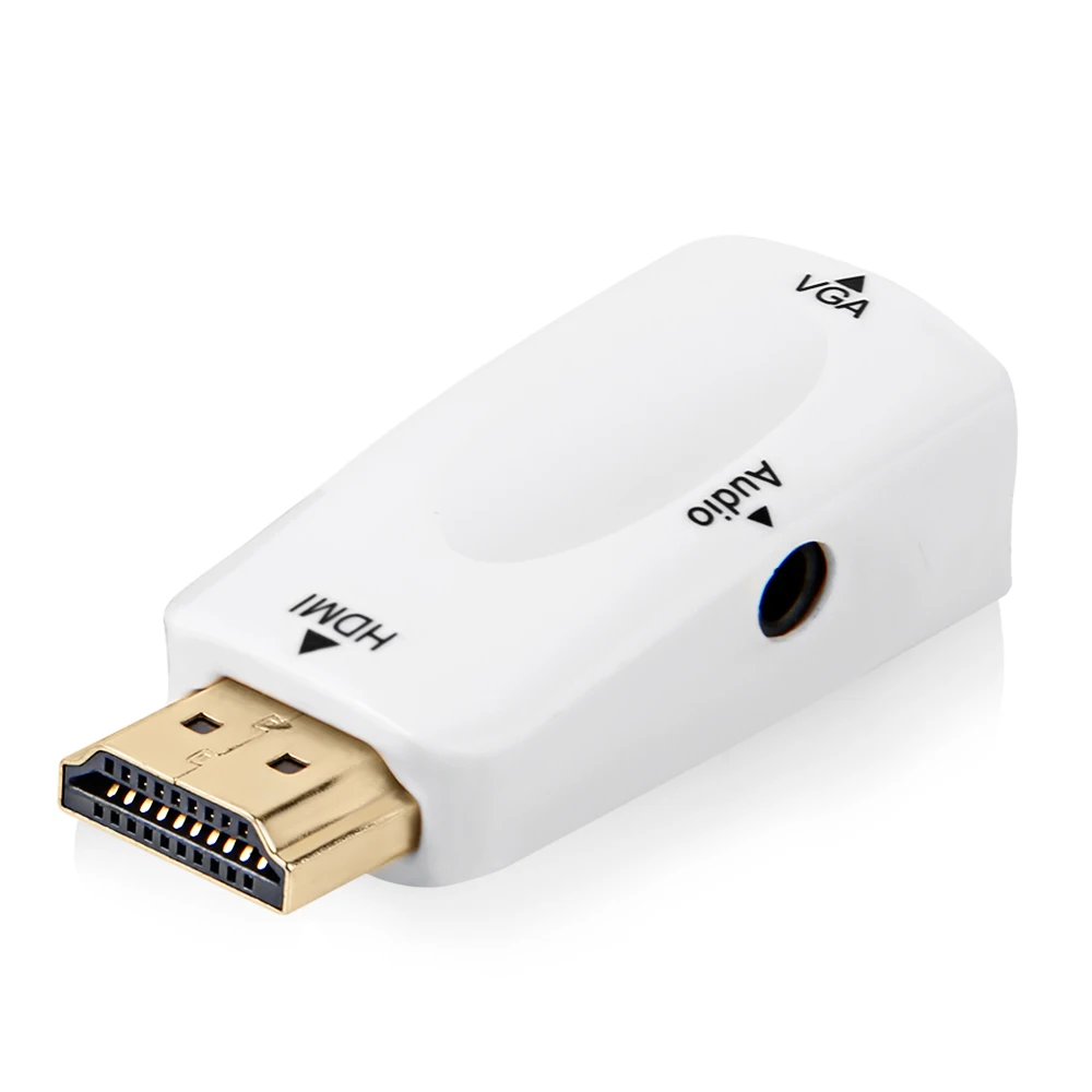 HDMI к VGA адаптер 1080P папа Женский конвертер Высокое качество с аудио кабелем HD для