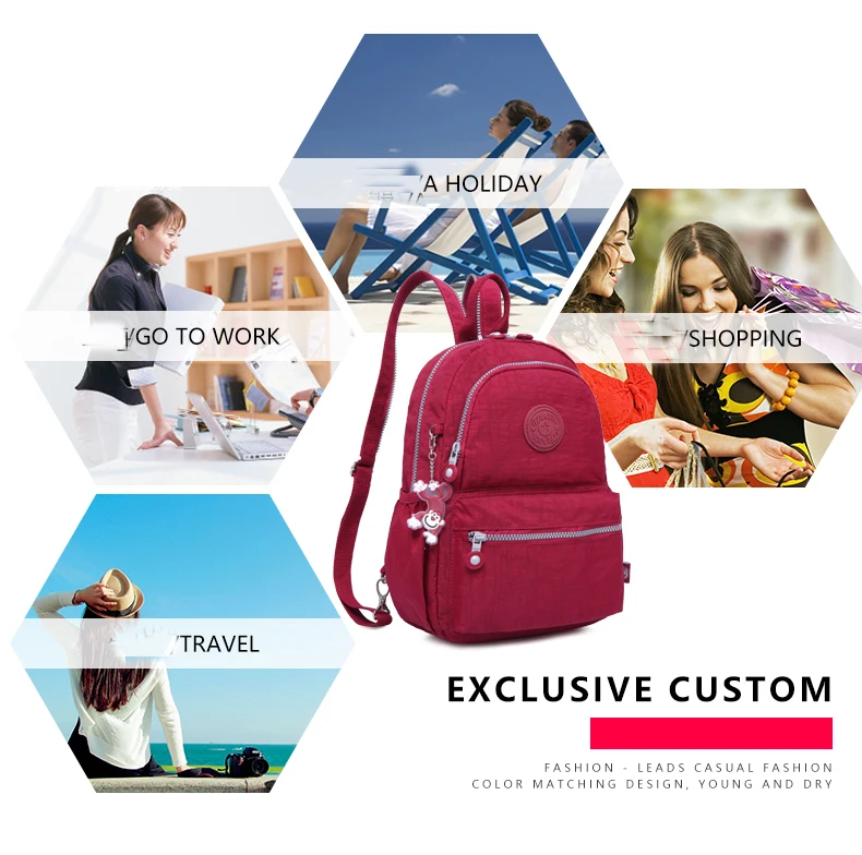 TEGAOTE маленький мини-рюкзак для девочек-подростков, Infantil, рюкзаки, Bolsas Mochila Feminina Escolar, Одноцветный нейлоновый женский рюкзак для путешествий