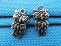 30pcs 10mmx20mm antique silver tone lovely night owl pendant charmfindingdiy accessory jewelry making