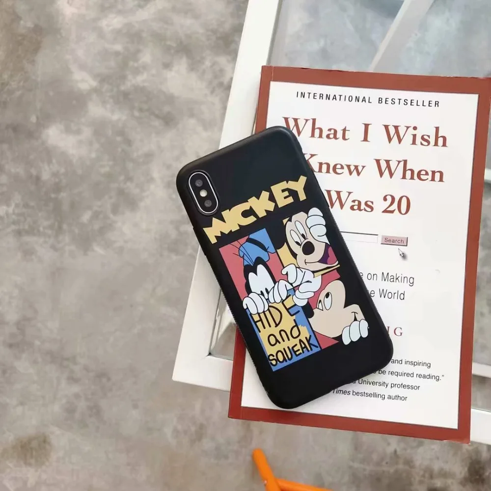 Hazy beauty For iphone 6 6plus Case Luxury Cartoon Mickey Pattern Silicone Soft Phone Cases X 8 7 7Plus Back Cover |
