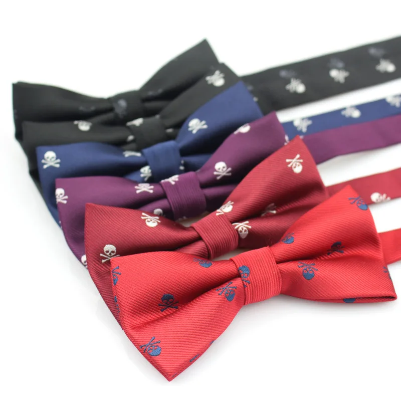 Мужской галстук бабочка с принтом черепа|tie set|fashion bowtieblack bowtie |