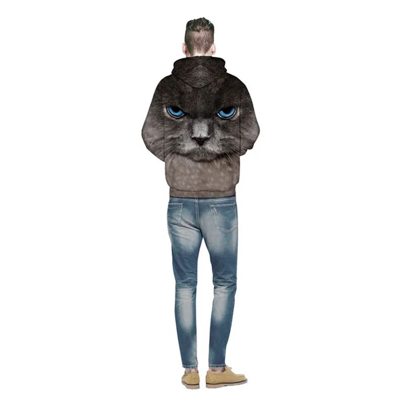 

Hood by air Sweethearts outfit mens funny 3D women baseball hoodies sweatshirts creative realistic cool cat fashion clothing