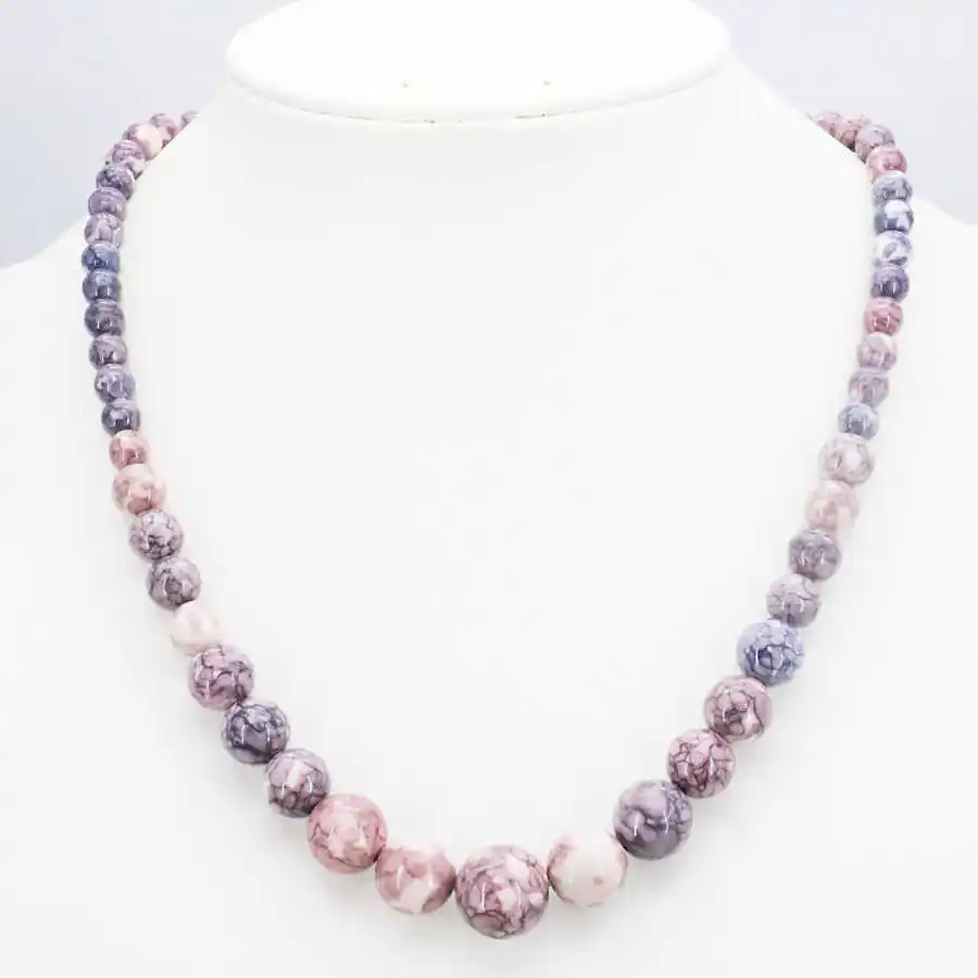 Элегантные ремесла ожерелье с башней цепи камни шары подарок речные дождь цветок