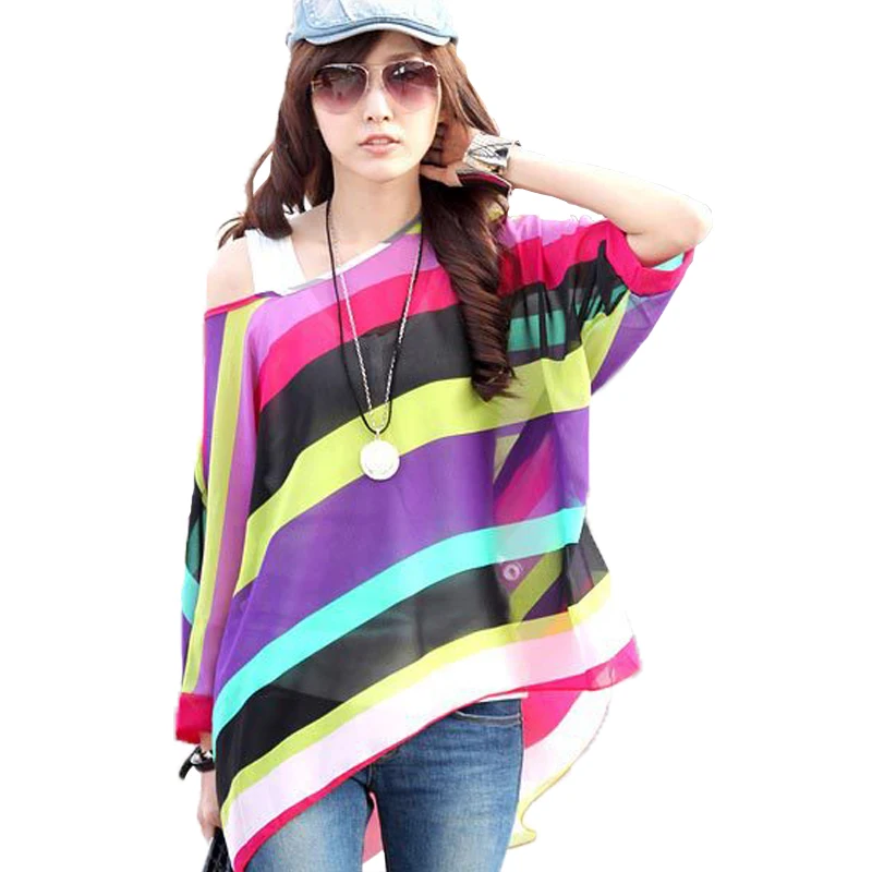 Шифоновые топы новинка 2021 Женские повседневные блузы рубашки свободного кроя с