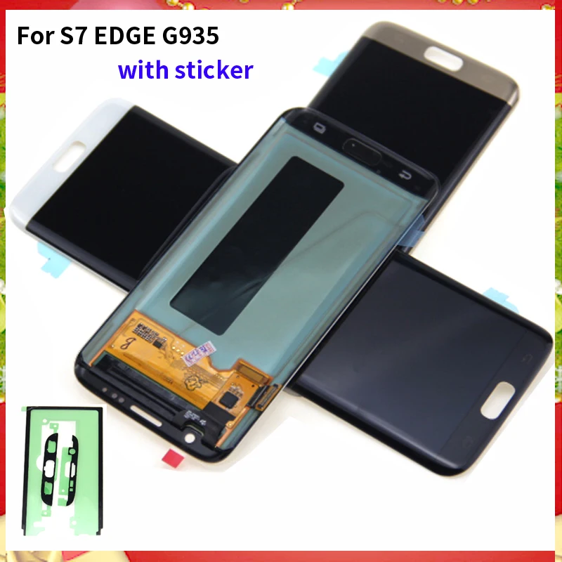 AAA AMOLED дисплей для samsung S7 Edge G935 G935F замена экрана сенсорный экран дигитайзер для samsung S7 Edge lcd
