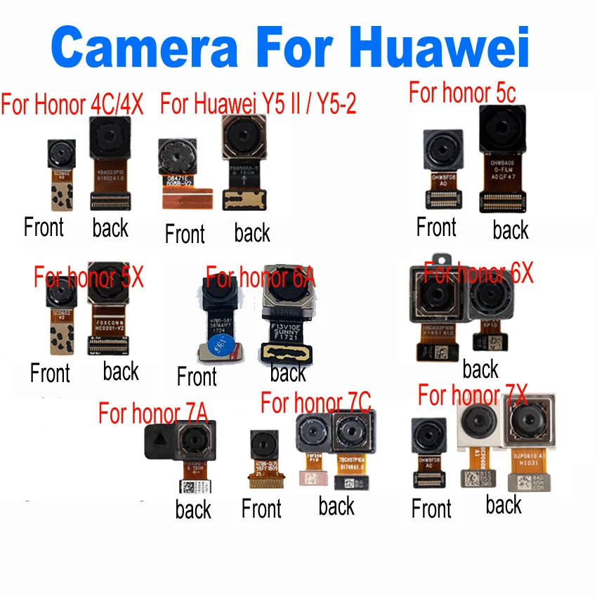 Оригинальный гибкий кабель для передней и большой задней камеры Huawei honor 4c 4x 5C 5X 6A 6X