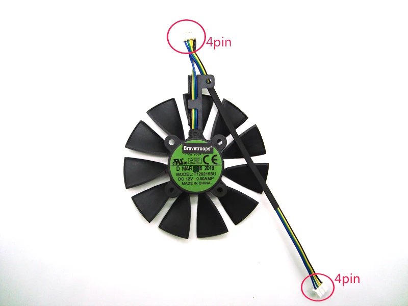Free Shipping 87MM Cooler Fan For ASUS GTX1060 1070 Ti RX 470 570 580 Graphics Card Everflow T129215BU 28mm Cooling Fans |