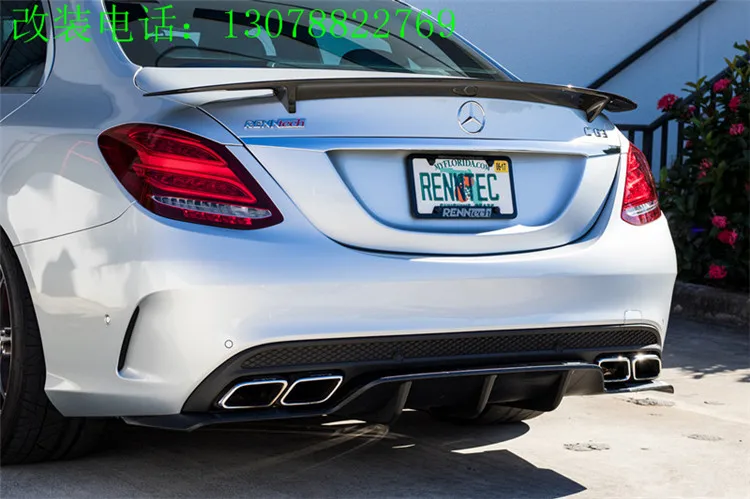 

Fit for Mercedes Benz C class W205 14-17 RENNTECH RENNTECH fin tail carbon fiber spoiler wing