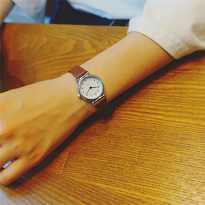 Женские Кварцевые аналоговые наручные часы с маленьким циферблатом Изысканные