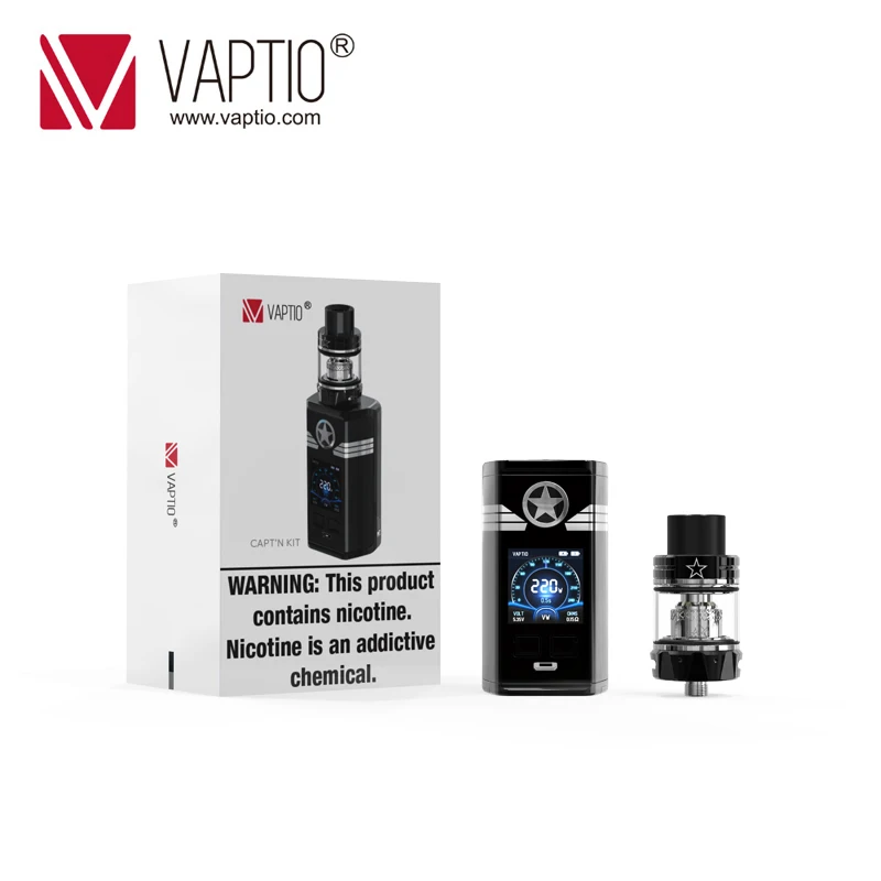[Отправить катушку 5 шт.] Vaptio Captain Vape Kit 220 Вт бокс-мод с атомайзером 2 0 мл внешняя