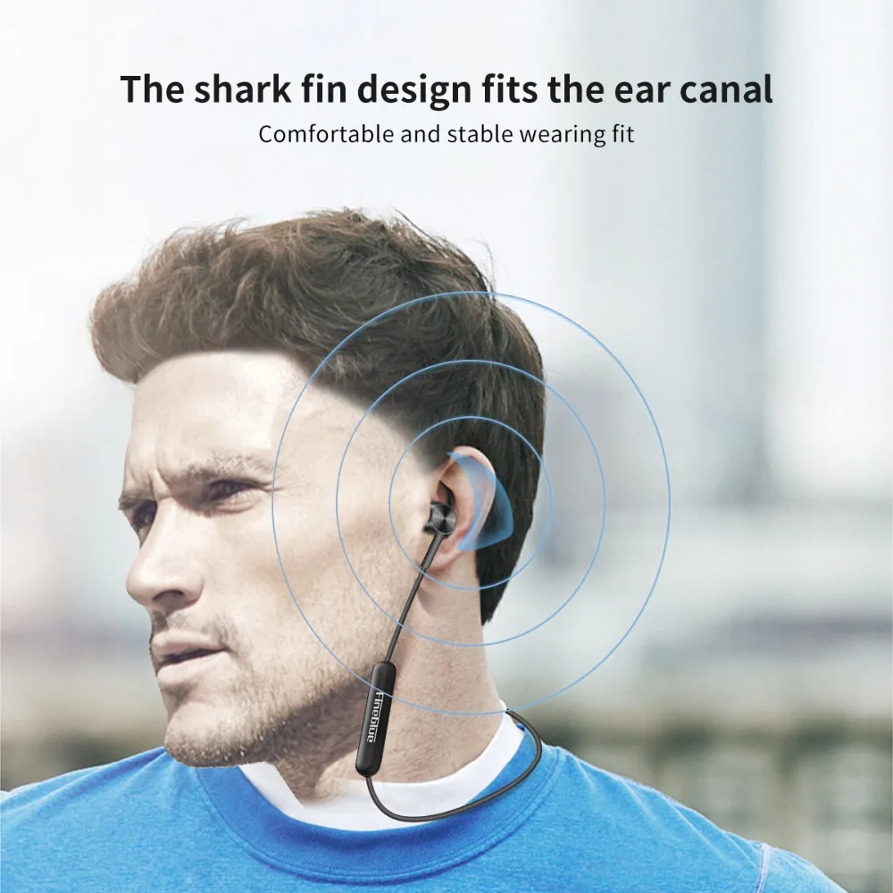 FineBlue mate 10 Магнитная Беспроводная bluetooth-гарнитура с шейным ремешком, спортивные наушники, стерео бас наушники с микрофоном и FX-2