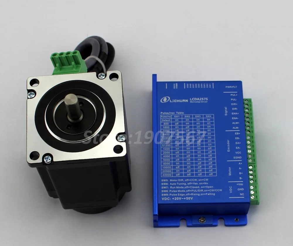 2 фазы nema24 замкнутый контур шаговый мотор драйвер LCDA257S+ LC60H278 2.3Nm 60 комплект для Шагового Электродвигателя