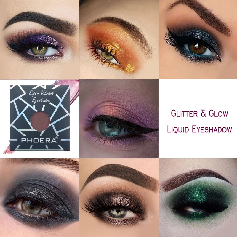 Тени для век PHOERA монохромные водостойкие 12 цветов Палетка теней TSLM1 тени с