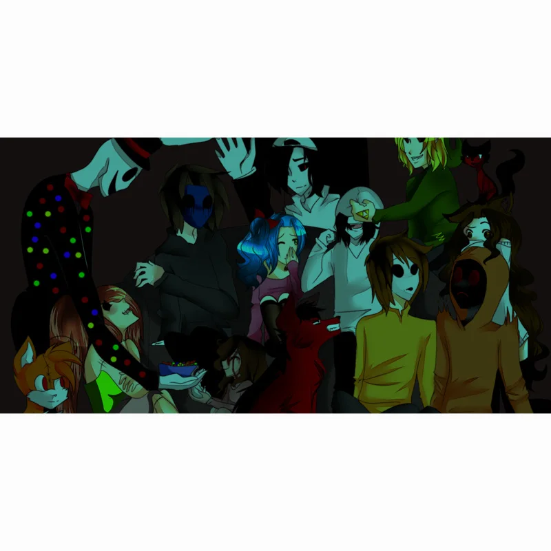 Creepypasta Семья Ванна Полотенца 140x70 см Абсорбент из бамбукового волокна Пляжные