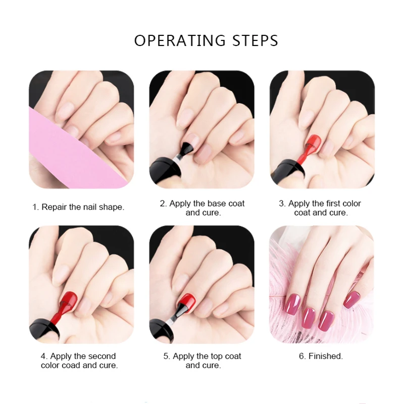 Накладной Гель лак для ногтей 8 мл Гибридный Полупостоянный УФ гель основа